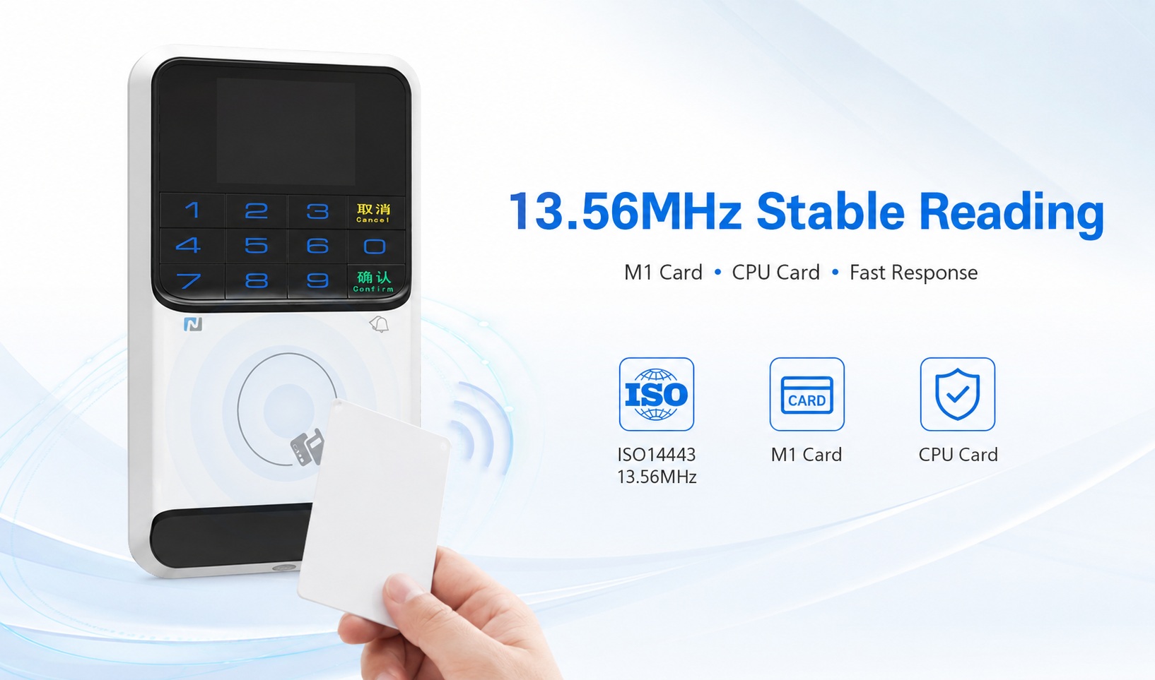 Stable 13.56MHz Card Reading Performance