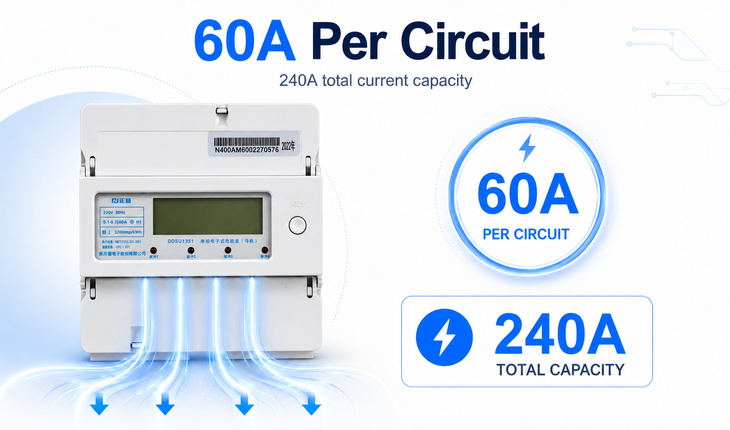 Single Circuit 60A, Total 240A continuous load current